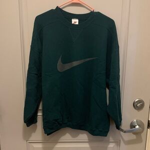 VTG 90s Nike Green Pullover Sweatshirt Center Swoosh